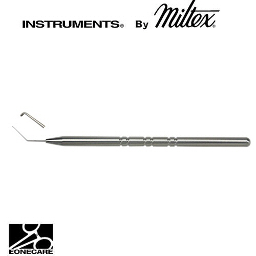 [Miltex]밀텍스 CLAYMAN-JAFFE Lens Manipulating Hook #18-455 4-1/2&quot;(11.4cm)0.15mm diameter blunt tip,angled