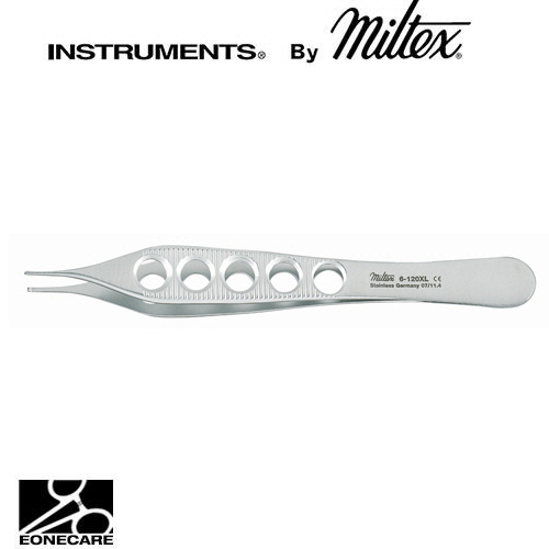 [Miltex]밀텍스 ADSON Tissue Forceps 티슈포셉 #6-120XL 4-3/4&quot;(12.1cm)1 x 2 teeth,delicate,lightweight fenestrated handles/의료용 포셉 겸자/지혈겸자/지침기/집게/니들홀더